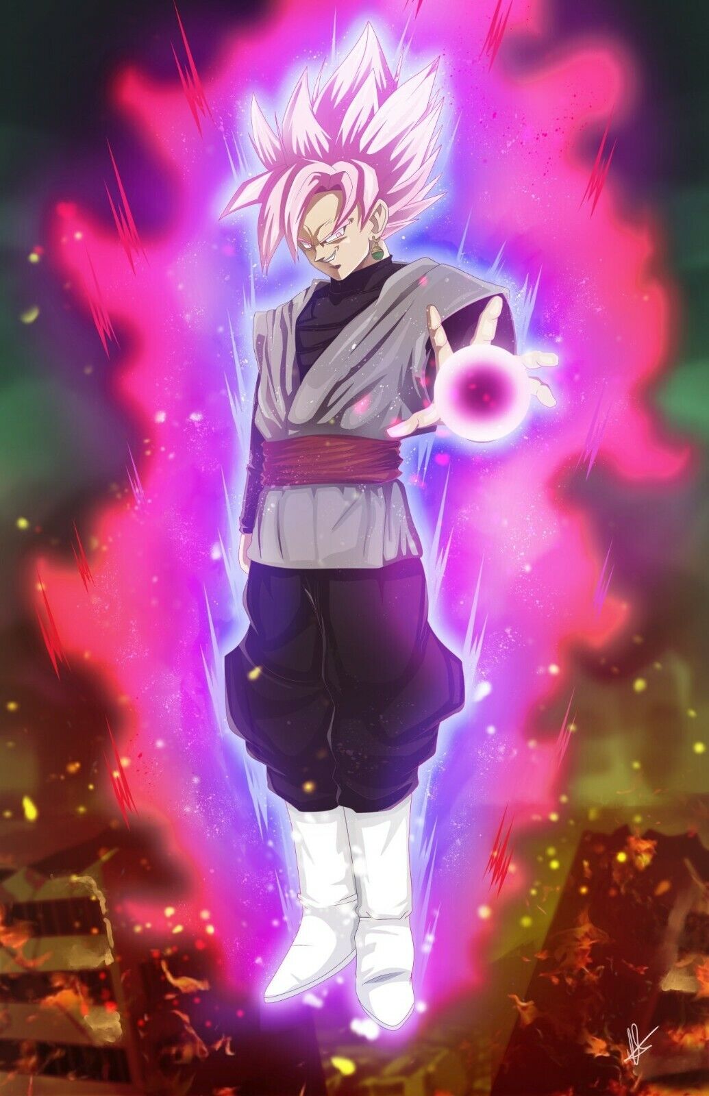 Goku Black Rose Super Saiyan 4 Poster for Sale by reelanimedragon