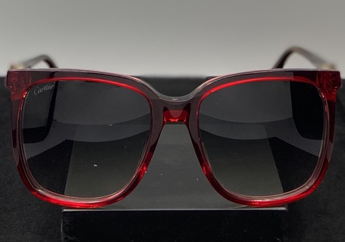 Kering Cartier CT0004S Sunglasses-Red/Gold | eBay
