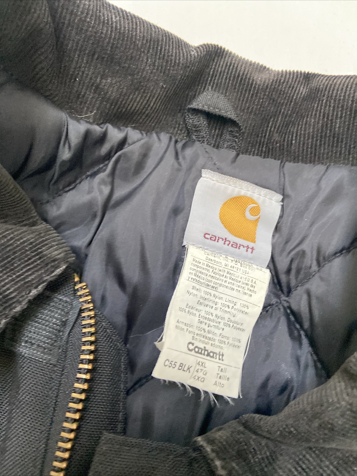 Carhartt Men's Arctic Quilt Lined Yukon Extremes Coat Black C55 4XL