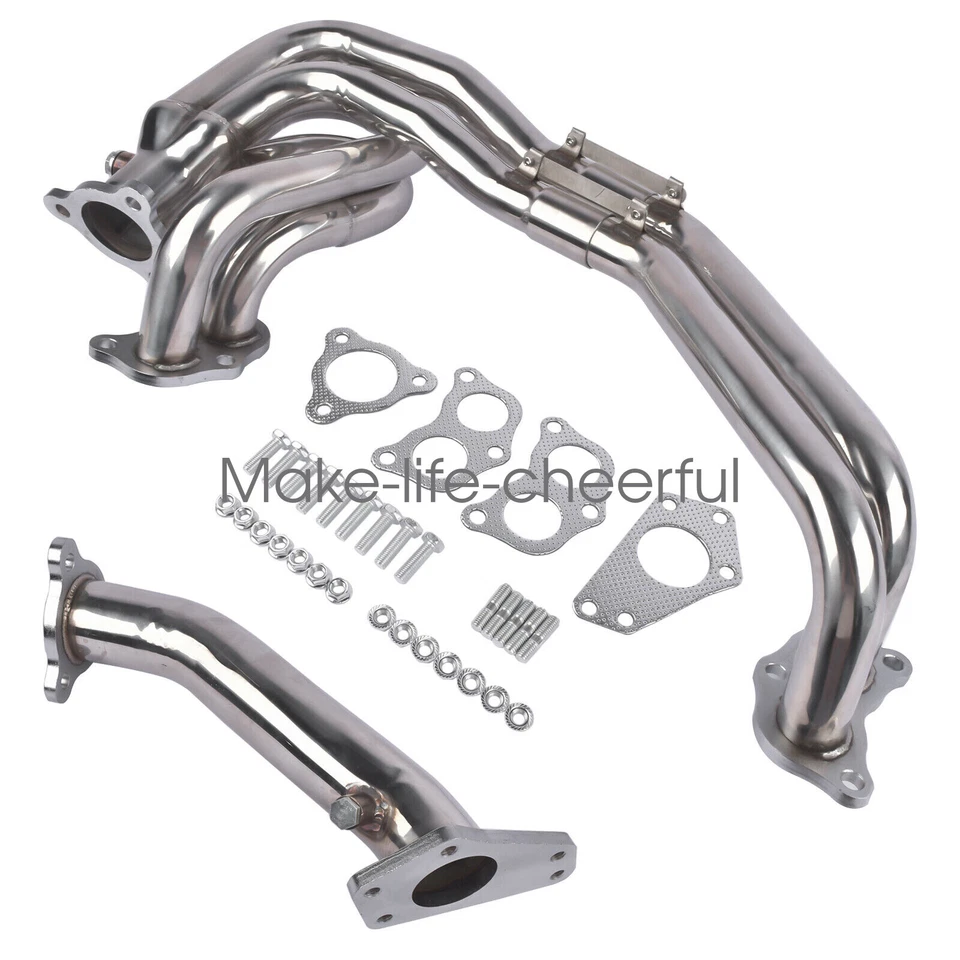 Stainless Header Kit for Subaru Impreza WRX / STI EJ205 EJ255 2002-2007 3 Holes - Image 4 of 4