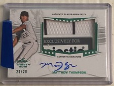 2019 Leaf Trinity Matthew Thompson auto/relic #’d to 20 White Sox!