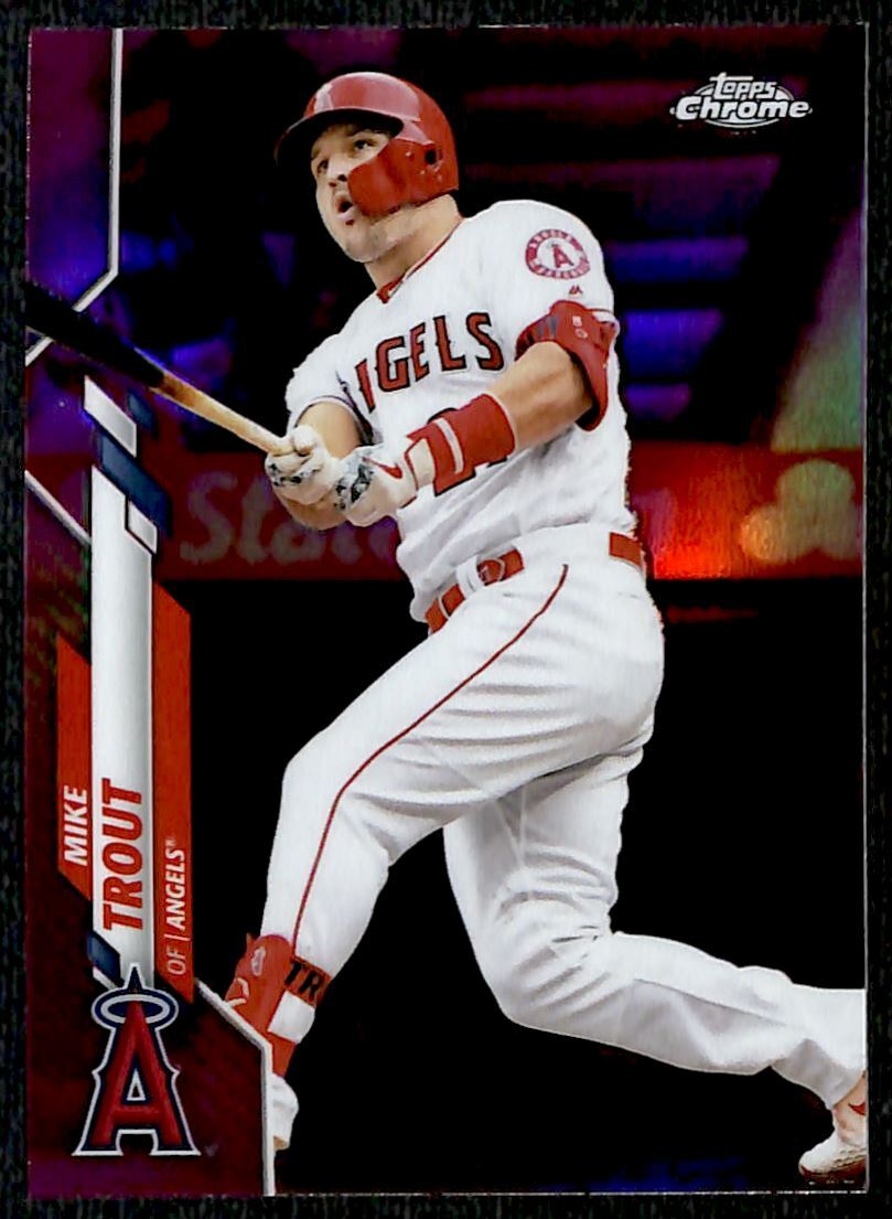 2020 Topps Chrome Pink Refractor Mike Trout Los Angeles Angels #1