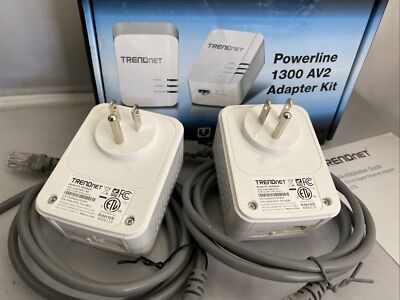TRENDnet Powerline 1300 AV2 Adapter Kit, TPL-422E2K, Includes 2 x