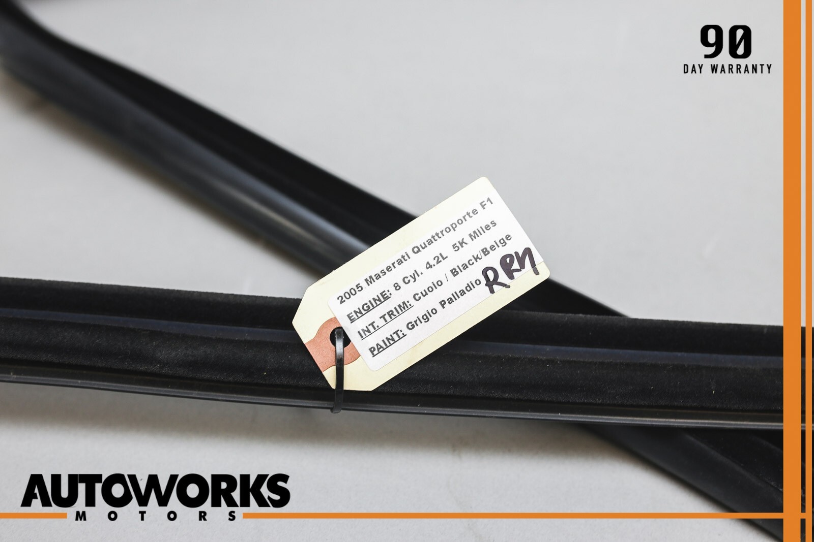 03-13 Maserati Quattroporte M139 Rear Right Side Window Weather Strip Seal OEM