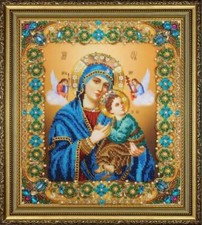 Bead embroidery kit Icon of Mother of God of Continuous Help hand embroidery