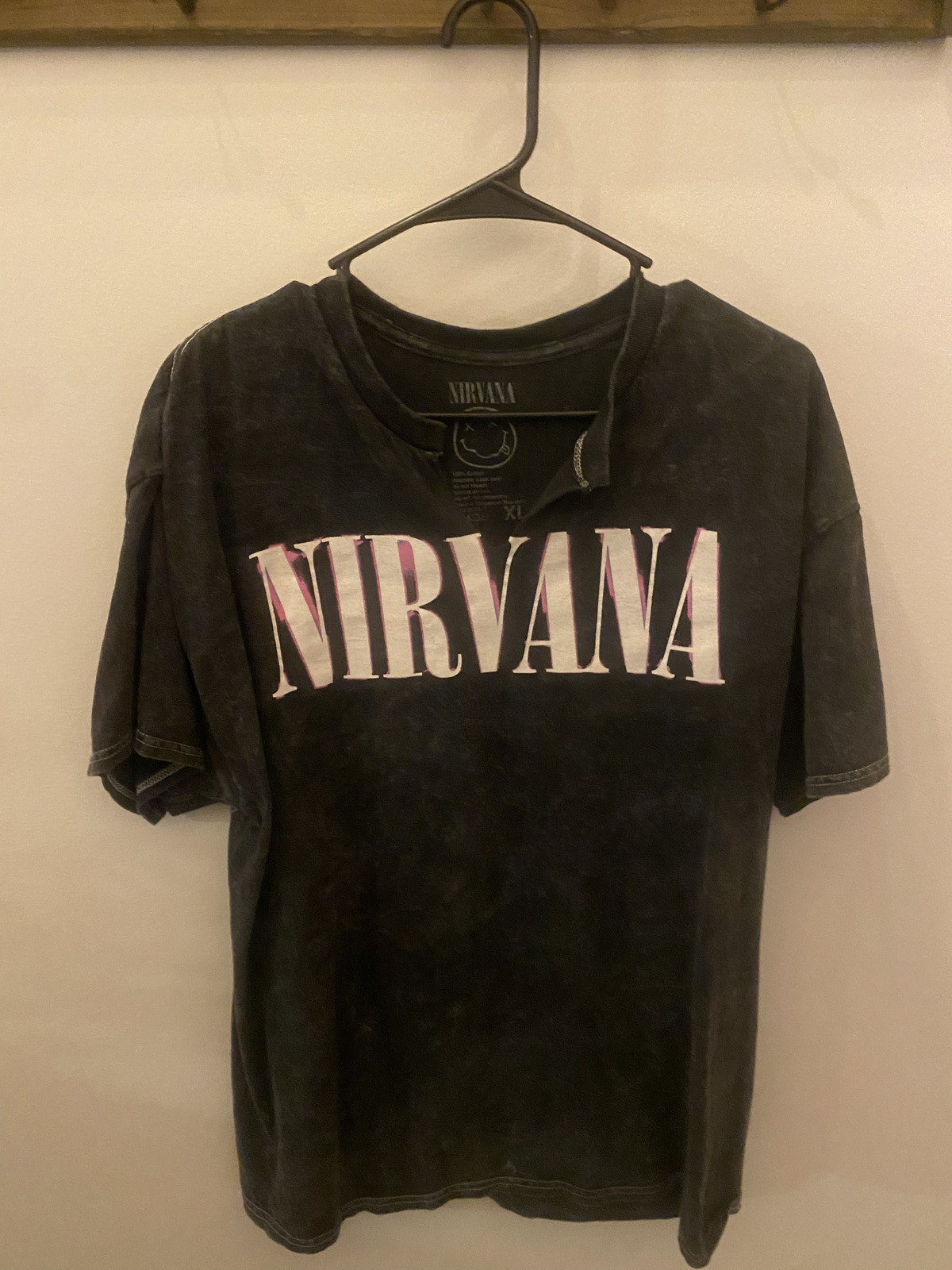 NIRVANA Nirvana Band T-shirt, Band T, Men's L size unclear Navy blue Vintage Second Hand