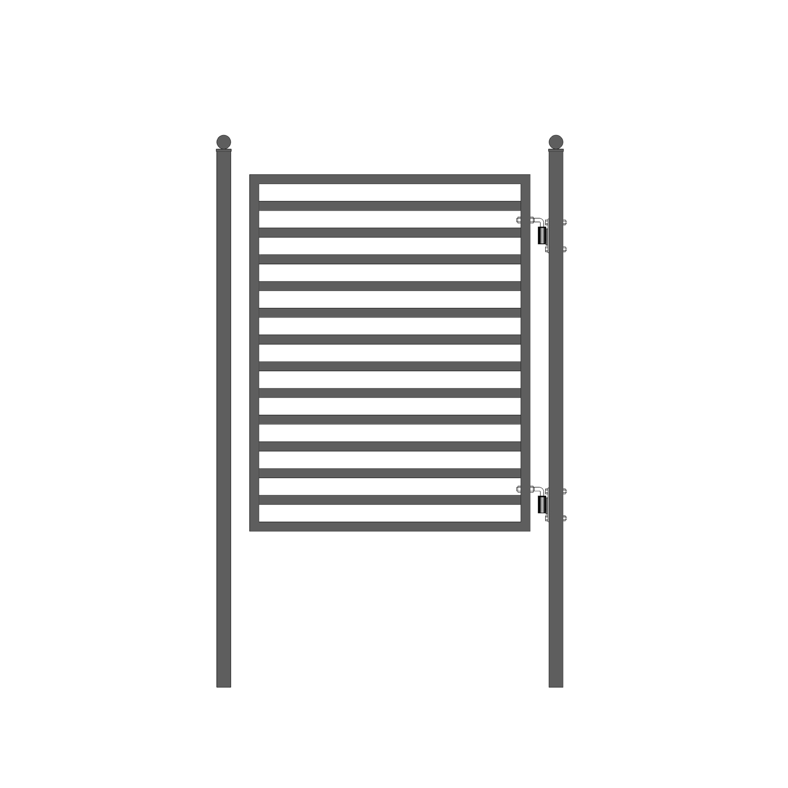 ALEKO Dual Swing Steel Milan Style Driveway Gate 12 ft with Pedestrian Gate