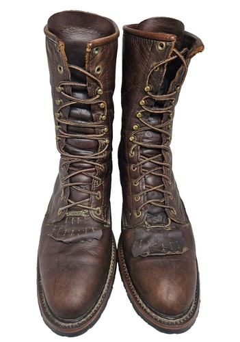 GBX Boots Mens Size 9M Brown Leather Side Zip Chunky Sole Biker Shoes Boots GBX Men main image 4