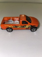 1996 HOT WHEELS 1996 FORD F-150 PICK-UP TRUCK in ORANGE with FLAMES