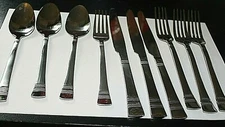 Pfaltzgraff Silverware Lot Place Setting 18/0 Stainless Flatware 10 pcs -NNX-9