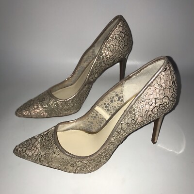Jessica Simpson Shoes Praylee  Rose Gold Mesh Pointy Toe Stiletto Size 9.5M NEW