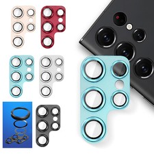 For Samsung Galaxy S23 Ultra 2023 Tempered Glass Metal Camera Lens Protector