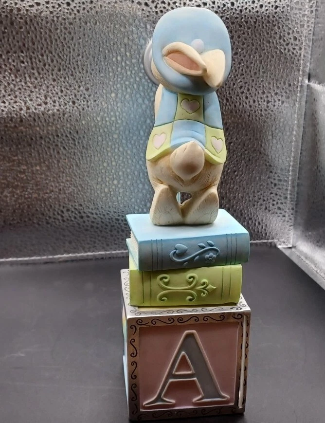 Figura Bloques de Fotos Anuncio de Nacimiento Niño Cuerno de Conejo Blanco Sello Foto 4 de 4