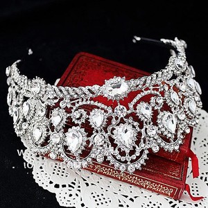 Qa Women Bridal Wedding Crown Tiara Rhinestones