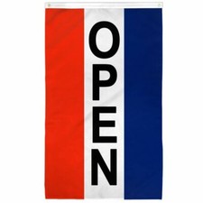 Vertical Open Flag 3x5ft We're Open Open Now Open Vertical Banner Flag 3x5