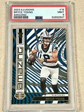 2023 Panini Illusions BRYCE YOUNG RC Amazing Rookie PSA MINT #18 Panthers