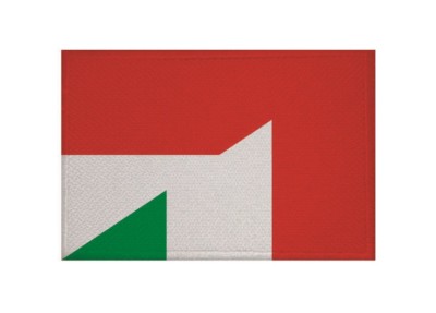 Aufnäher Monaco-Italien Fahne Flagge Aufbügler Patch 9 x 6 cm