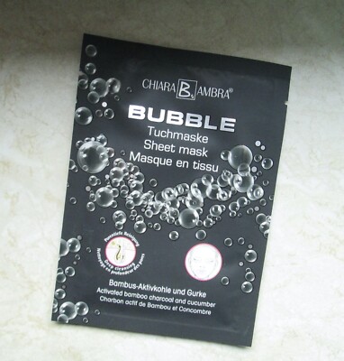   320,00 / 1000 g CHIARA AMBRA BUBBLE TUCHMASKE BAMBUS AKTIVKOHLE GURKE 25 g NEU