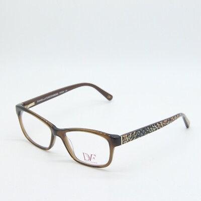 NEW DIANE VON FURSTENBERG DVF5054 201 BROWN AUTHENTIC EYEGLASSES 50-15