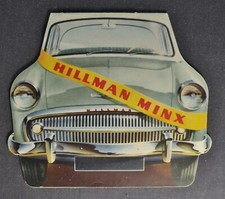 1955 Hillman Minx Sedan Small Die-Cut Catalog Brochure Excellent Original 55