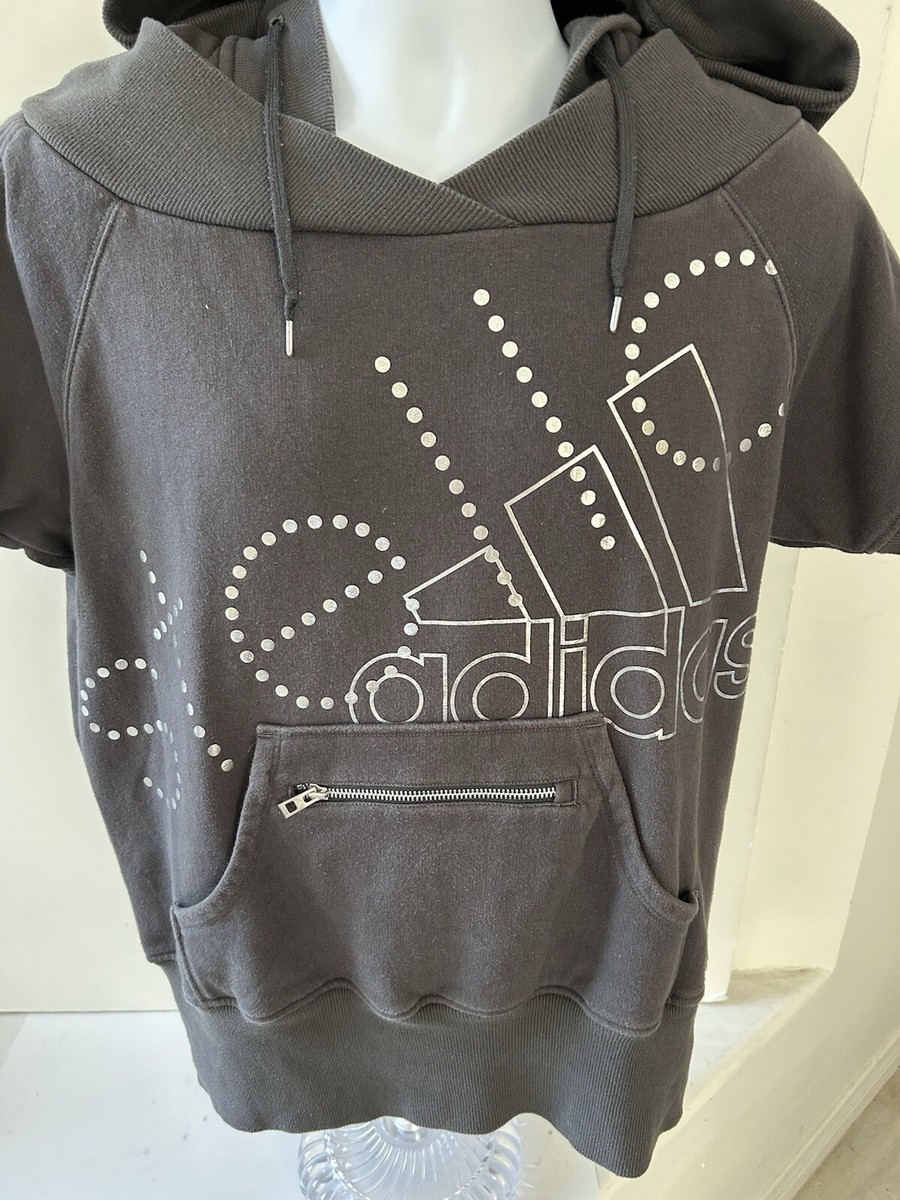 Stella McCartney x Adidas 2005 Spell Out Short Sleeve Grey Hoodie