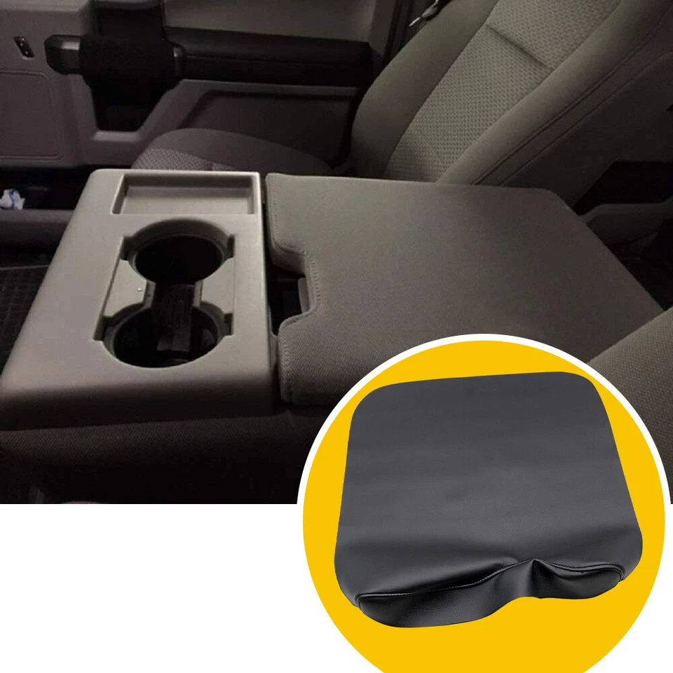 Para Ford F150 F-150 2015-2020 Consola central Tapa Apoyabrazos Cubierta Banco Asiento Negro Foto 4 de 4
