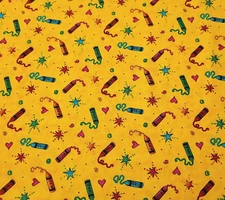 Crayon Box Brights BTY Kari Pearson Quilting Treasures Kids Bright Yellow