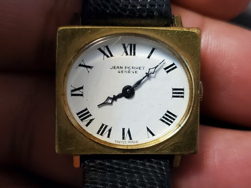 Vintage Jean Perret Geneva Gold Plated Manual Wind Ladies Watch Ebay