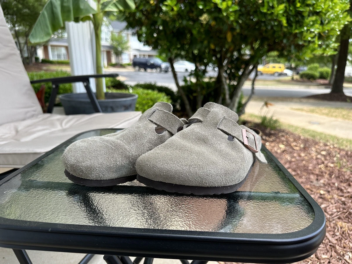 BIRKENSTOCK BOSTON TAUPE SUEDE 41
