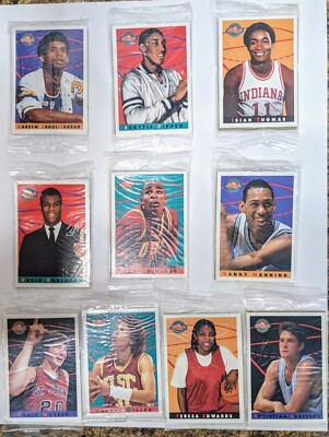 1993 Kelloggs College Basketball Greats Set 10 Card Set Kareem, Pippen Sealed