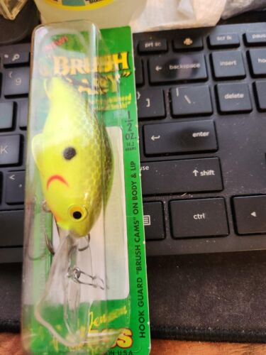 Vintage Luhr Jensen Brush Baby 1/2 Oz Crystal Chartreuse/Black 4" Pre-Rapala!!! - Picture 1 of 2