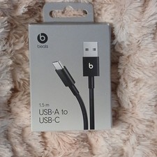 Beats by Dr. Dre Braided USB-A to USB-C Charging Cable 1.5m Black Fabric