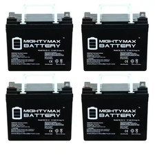 12-Volt 35Ah Pride Mobility Jazzy Select GT Replacement Battery - 4 Pack
