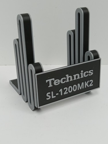 Technics SL-1200MK2 Turntable Record Display Stand –Upgraded Gray & Black Holder