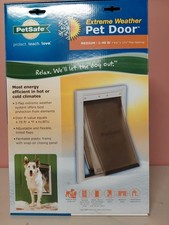 PetSafe Extreme Weather Pet Door Medium White 3-Flap Insulated Dog Cat Door NIB