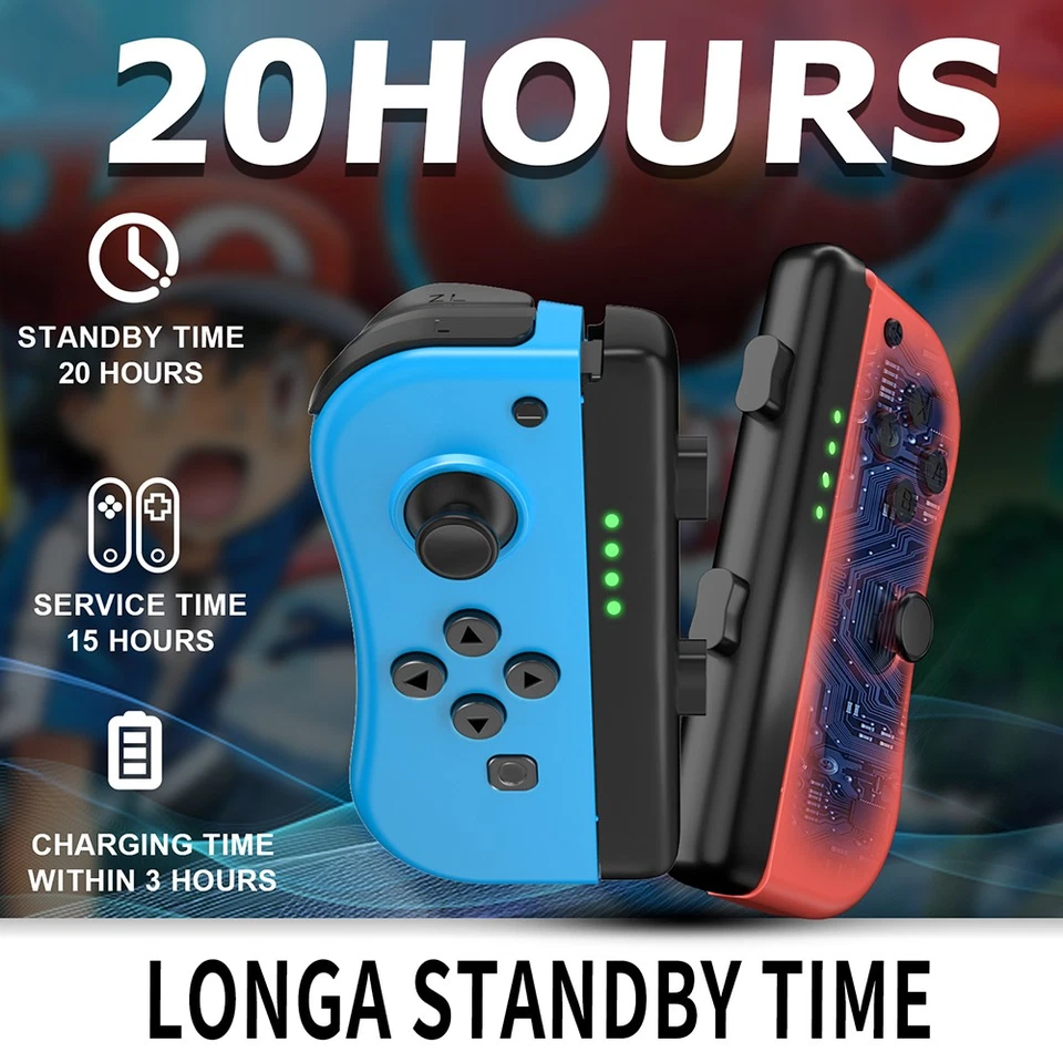 NUEVO Controlador Joy Con izquierdo con gamepad inalámbrico derecho para Nintendo Switch 1 par Foto 3 de 4