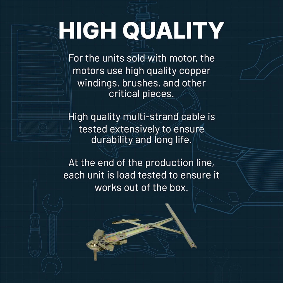 Manual Window Regulator For 1999-2005 Volkswagen Jetta Front Left 4-Door - Изображение 4 из 4