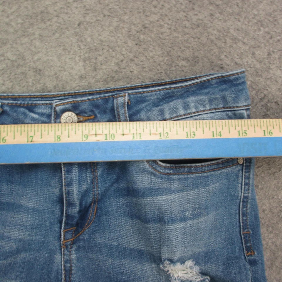 Pantalones de mezclilla elásticos rasgados desgastados azul novia 9/29 Celebrity Pink para mujer Foto 3 de 4