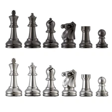 Bobby Fischer Metal Ultimate Chess Pieces, 3.75 in. king