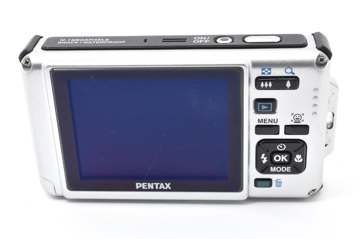 PENTAX Optio W80 Blue Compact Digital Camera Tested Working Seller