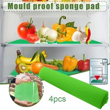 4 Pieces Fridge Shelf Liners Fruit & Vegetable Life Extender Drawer Liner