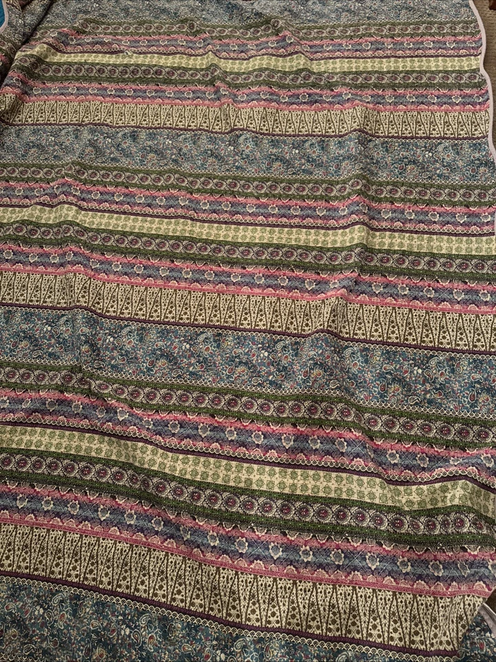 ЛОСКУТНОЕ ОДЕЯЛО синий AQUA ФИОЛЕТОВЫЙ РОЗОВЫЙ ЗЕЛЕНЫЙ «Antro как «ЮГО-ЗАПАД БОГЕМЫ королева 1 Sham - Изображение 2 из 4