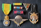Military Medal Lot Patent Para 2nd REP EFAO French Foreigh Legion Badges