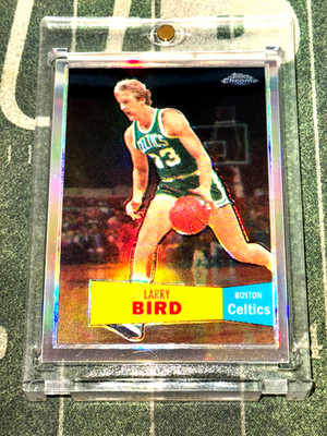2007-08 Topps Chrome 1957-58 Variations Refractors #105 Larry Bird 702/999  