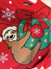 Mad Girls Christmas Sloth Sweaters New With Tags