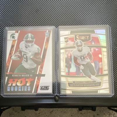 Panini Kenneth Walker III 2022 Rookie 2-Card Lot Score HR-19 Select MSU