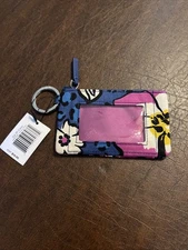 Vera Bradley Zip ID Case African Violet Blue Purple NWT