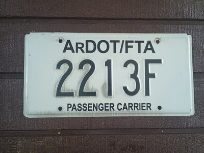 Arkansas DOT Federal Transit Authority Expired License Plate 2213F