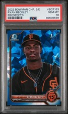 2022 Bowman Chrome Sapphire Edition Ryan Reckley Prospects 1st - PSA 10