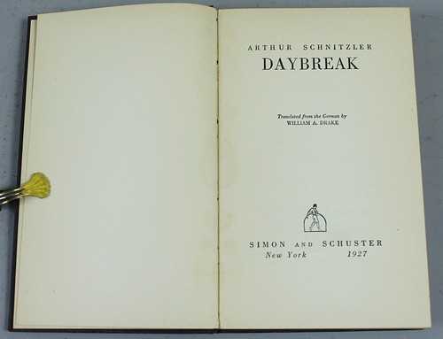 Daybreak by Arthur Schnitzler 1927 1st Am/2nd Print HB in worn DJ - Picture 2 of 10